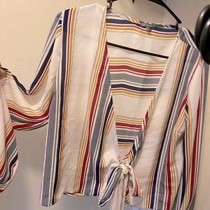Stripped light blouse.